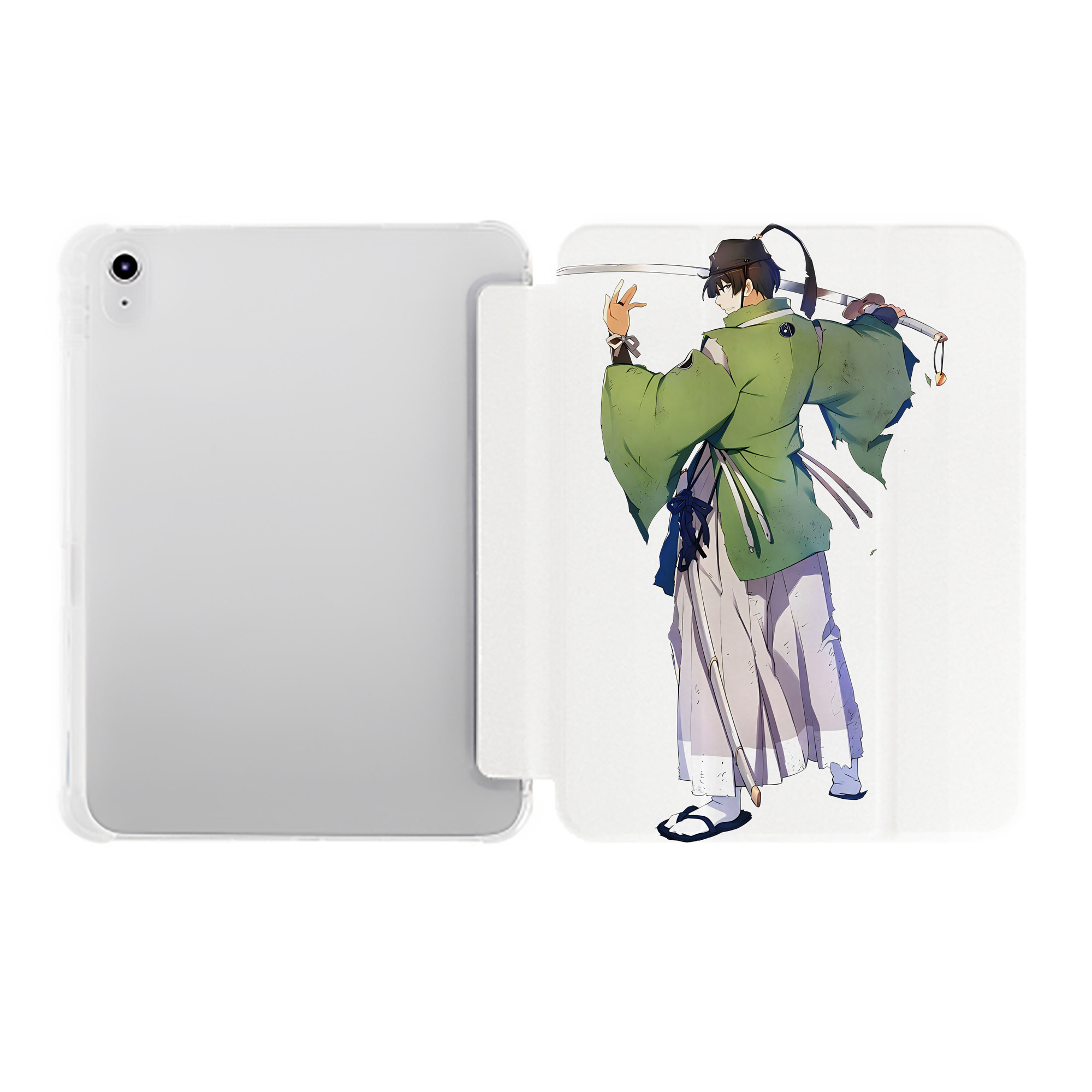 （画像用） 刀剣乱舞 Touken Ranbu IPad ケース ペン収納付き 三つ折りスタンド PUレザー×シリコン 対応機種9.5/10.5/10.9インチ
